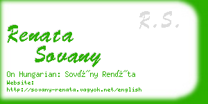 renata sovany business card